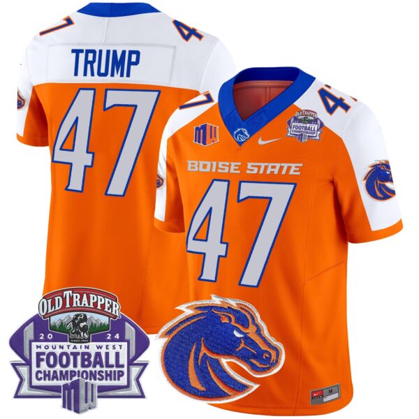 Boise State Broncos 2024 Championship Vapor Limited Jersey – All Stitched – Orange Alternate – Donald Trump Jersey