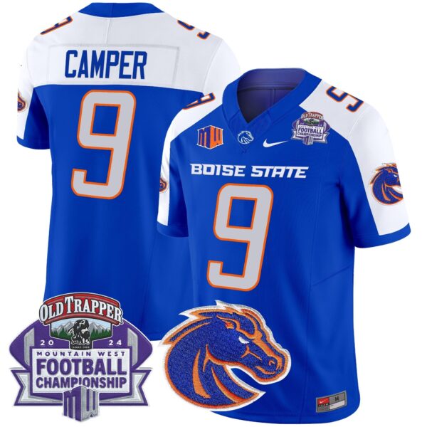 Boise State Broncos 2024 Championship Vapor Limited Jersey – All Stitched – Royal Alternate – Cameron Camper Jersey