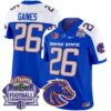 Boise State Broncos 2024 Championship Vapor Limited Jersey – All Stitched – Royal Alternate – Sire Gaines Jersey