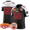 Chiefs Super Back 2 Back Patch Vapor Limited Jersey – All Stitched – Black Alternate – Derrick Thomas Jersey
