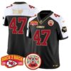 Chiefs Super Back 2 Back Patch Vapor Limited Jersey – All Stitched – Black Alternate – Donald Trump Jersey