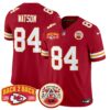 Chiefs Super Back 2 Back Patch Vapor Limited Jersey – All Stitched – Red – Justin Watson Jersey