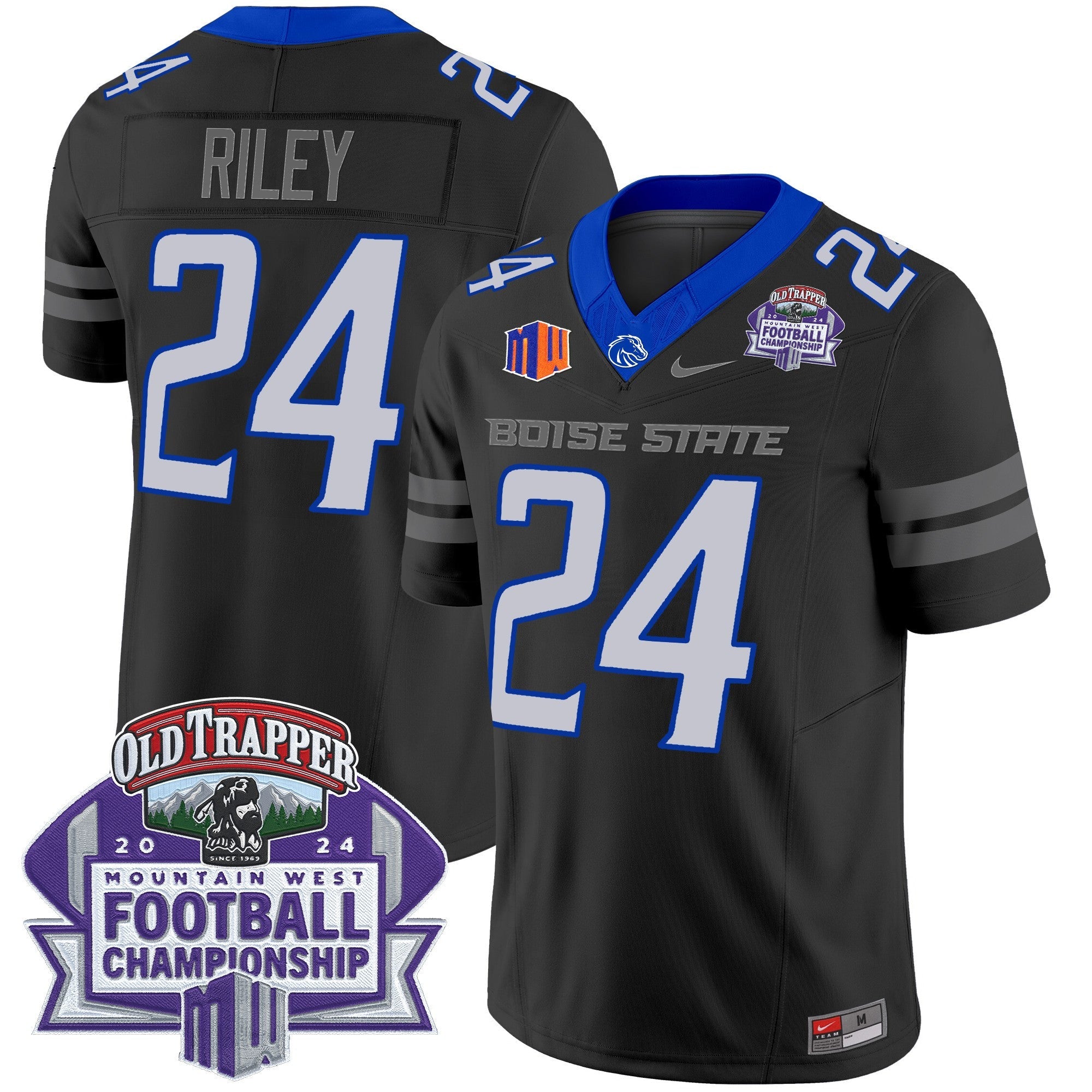 Boise State Broncos 2024 Championship Vapor Limited Jersey – All Stitched – Black – Dylan Riley Jersey