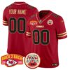 Chiefs Super Back 2 Back Patch Vapor Limited Custom Jersey – All Stitched – Black Red Jersey