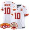 Chiefs Super Back 2 Back Patch Vapor Limited Jersey – All Stitched – White – Isiah Pacheco Jersey