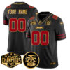 Custom Chiefs 2024 AFC West Champs Jersey – All Stitched – Style 2 – Gold Trim Jersey