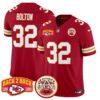 Chiefs Super Back 2 Back Patch Vapor Limited Jersey – All Stitched – Red – Nick Bolton Jersey