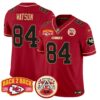 Chiefs Super Back 2 Back Patch Vapor Limited Jersey – All Stitched – Red Special – Justin Watson Jersey