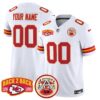 Chiefs Super Back 2 Back Patch Vapor Limited Custom Jersey – All Stitched – White Jersey