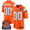 Denver Broncos 3-Time Champions Patch Game Custom Jersey – Al Stitched – Orange Jersey