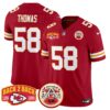Chiefs Super Back 2 Back Patch Vapor Limited Jersey – All Stitched – Red – Derrick Thomas Jersey