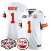 Chiefs 2024 AFC West Champions Jersey – All Stitched – White – Xavier Worthy – 1 Jersey