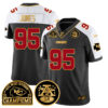 Chiefs 2024 AFC West Champs Jersey – All Stitched – Black Alternate – Chris Jones – 95 Jersey