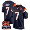 Denver Broncos 3-Time Champions Patch Game Jersey – Al Stitched – Navy – John Elway Jersey