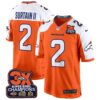 Denver Broncos 3-Time Champions Patch Game Jersey – Al Stitched – Orange Alternate – Patrick Surtain II Jersey
