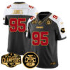 Chiefs 2024 AFC West Champions Jersey – All Stitched – Black Alternate – Chris Jones – 95 Jersey