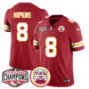 Chiefs 2024 AFC West Champions Jersey – All Stitched – Red – DeAndre Hopkins – 8 Jersey
