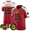 Chiefs 2024 AFC West Champions Jersey – All Stitched – Red Alternate – Patrick Mahomes – 15 Jersey