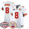 Chiefs 2024 AFC West Champions Jersey – All Stitched – White – DeAndre Hopkins – 8 Jersey