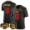 Chiefs 2024 AFC West Champions Jersey – All Stitched – Gold Trim – DeAndre Hopkins – 8 Jersey