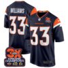 Denver Broncos 3-Time Champions Patch Game Jersey – Al Stitched – Navy – Javonte Williams Jersey