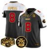 Chiefs 2024 AFC West Champions Jersey – All Stitched – Black Alternate – DeAndre Hopkins – 8 Jersey