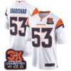 Denver Broncos 3-Time Champions Patch Game Jersey – Al Stitched – White – Randy Gradishar Jersey
