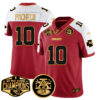 Chiefs 2024 AFC West Champions Jersey – All Stitched – Red Alternate – Isiah Pacheco – 10 Jersey