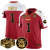 Chiefs 2024 AFC West Champions Jersey – All Stitched – Red Alternate – Xavier Worthy – 1 Jersey