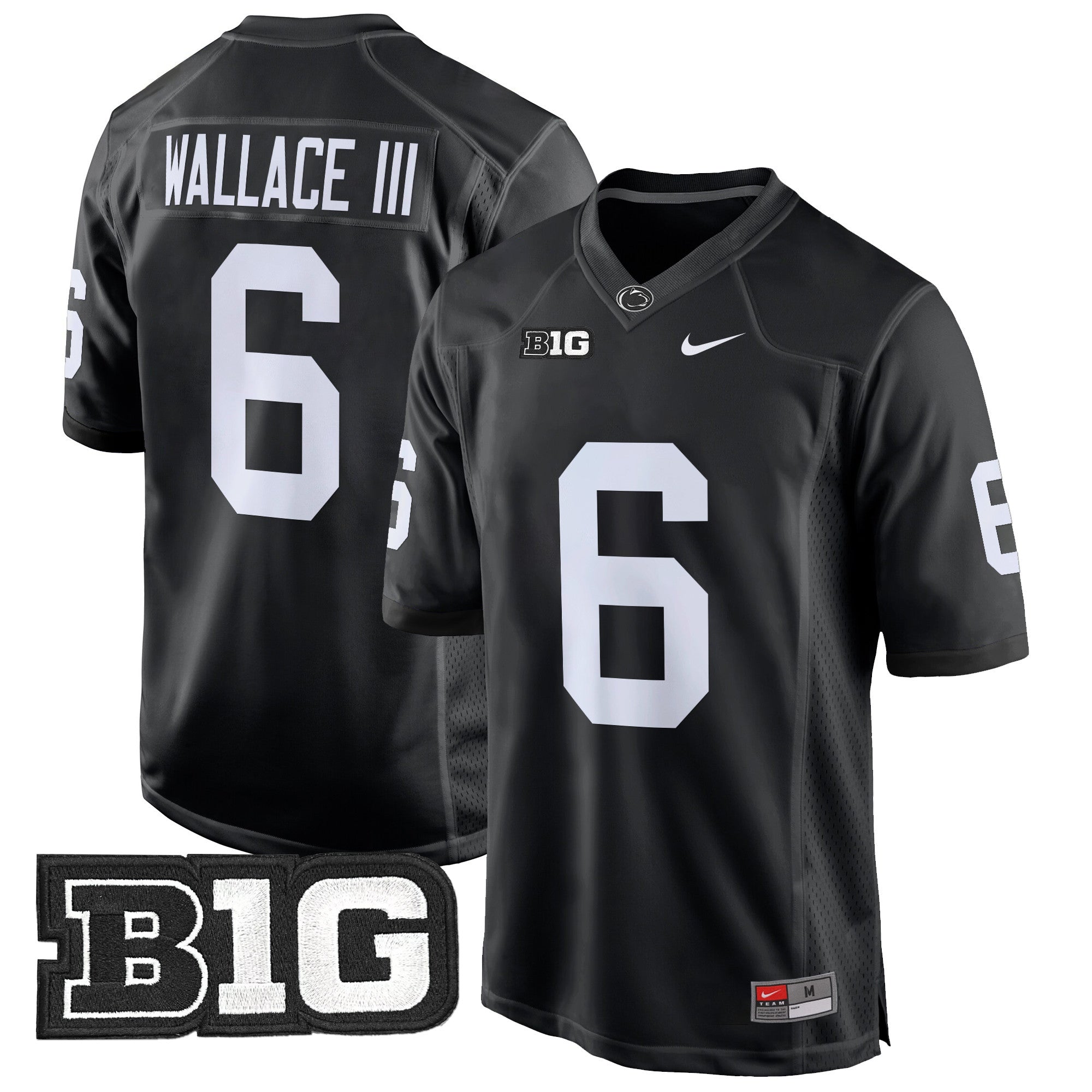 Penn State Nittany Lions 2024 Game Jersey – All Stitched – Black – Harrison Wallace III Jersey