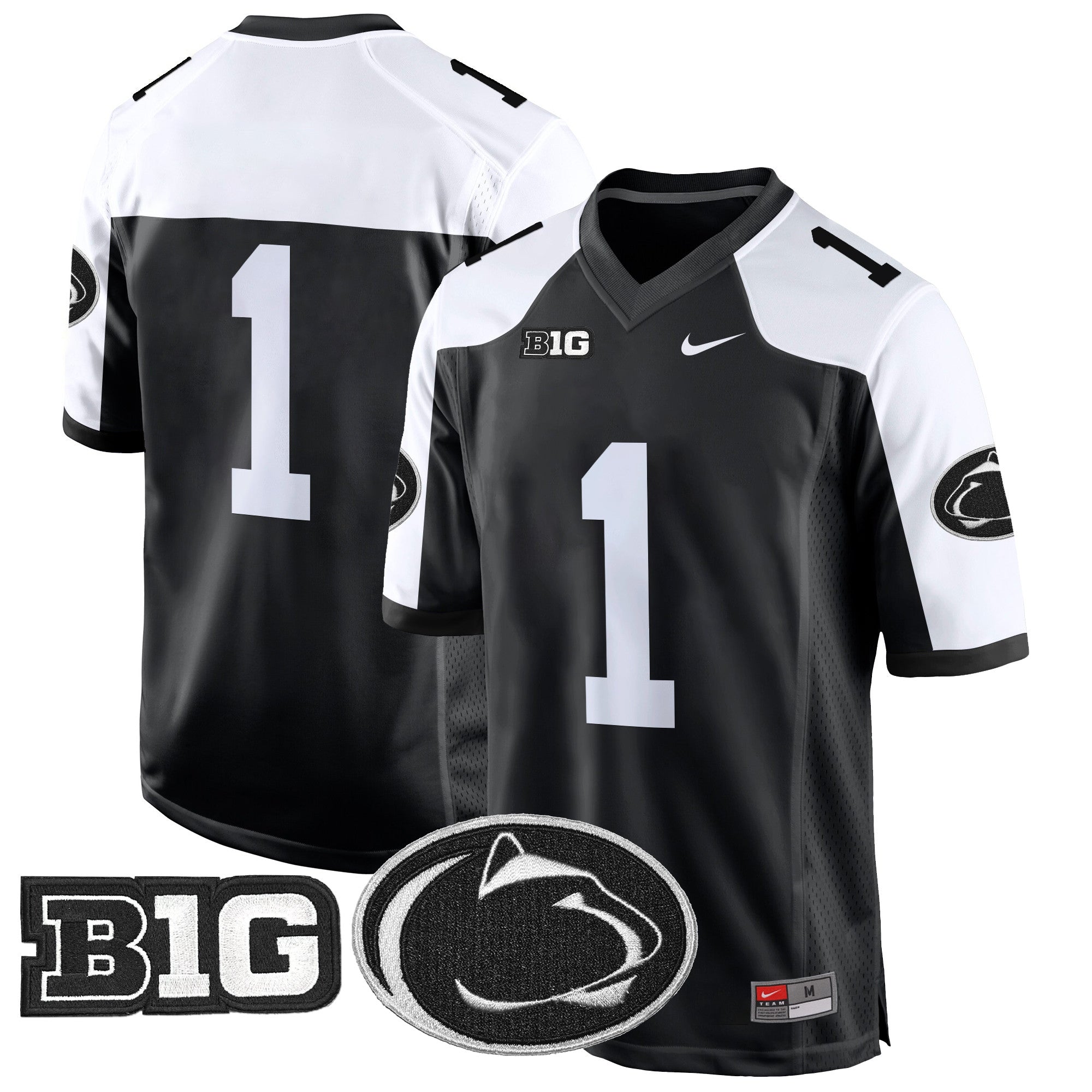 Penn State Nittany Lions 2024 Game Jersey – All Stitched – Black Alternate – #1 Team Jersey