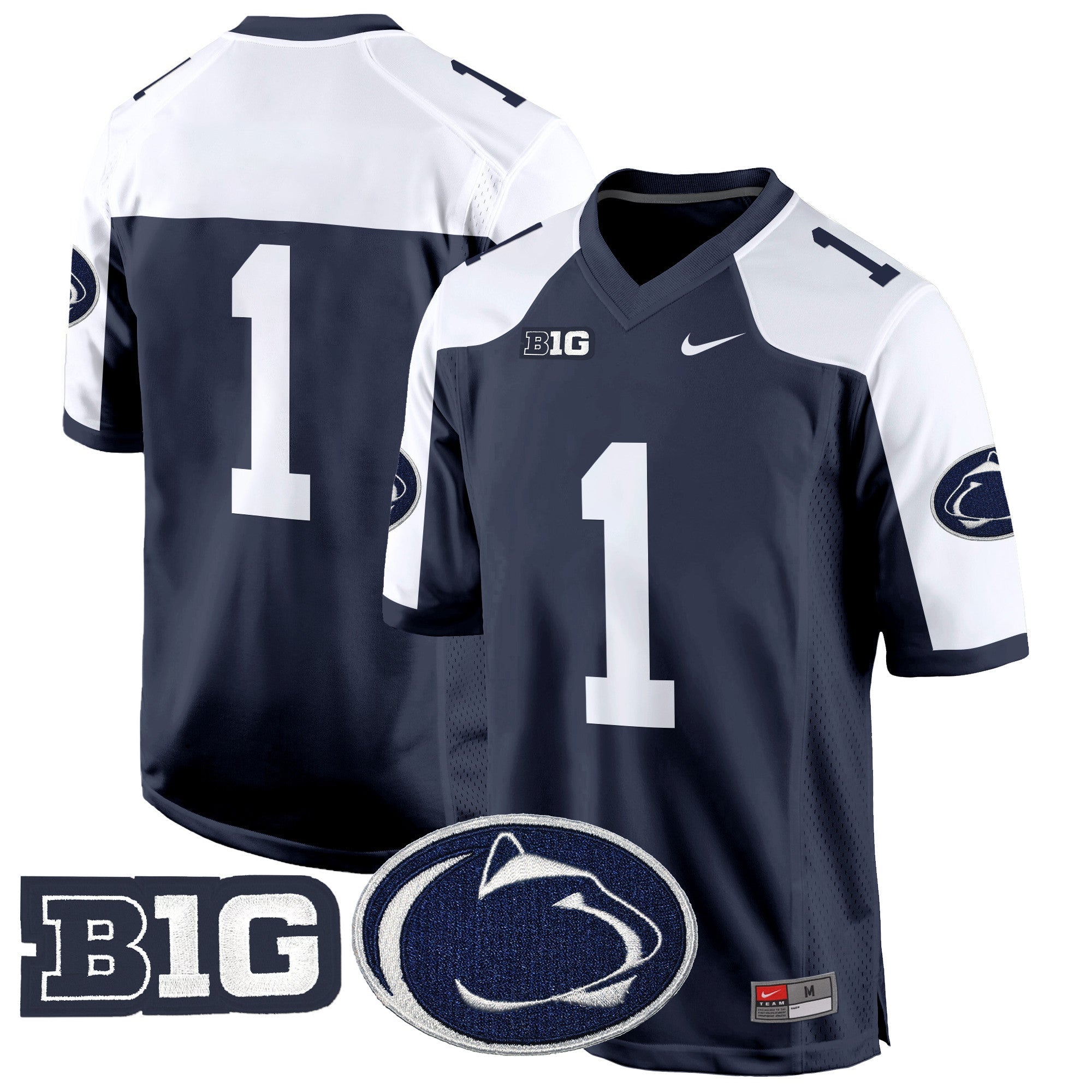 Penn State Nittany Lions 2024 Game Jersey – All Stitched – Navy Alternate – #1 Team Jersey