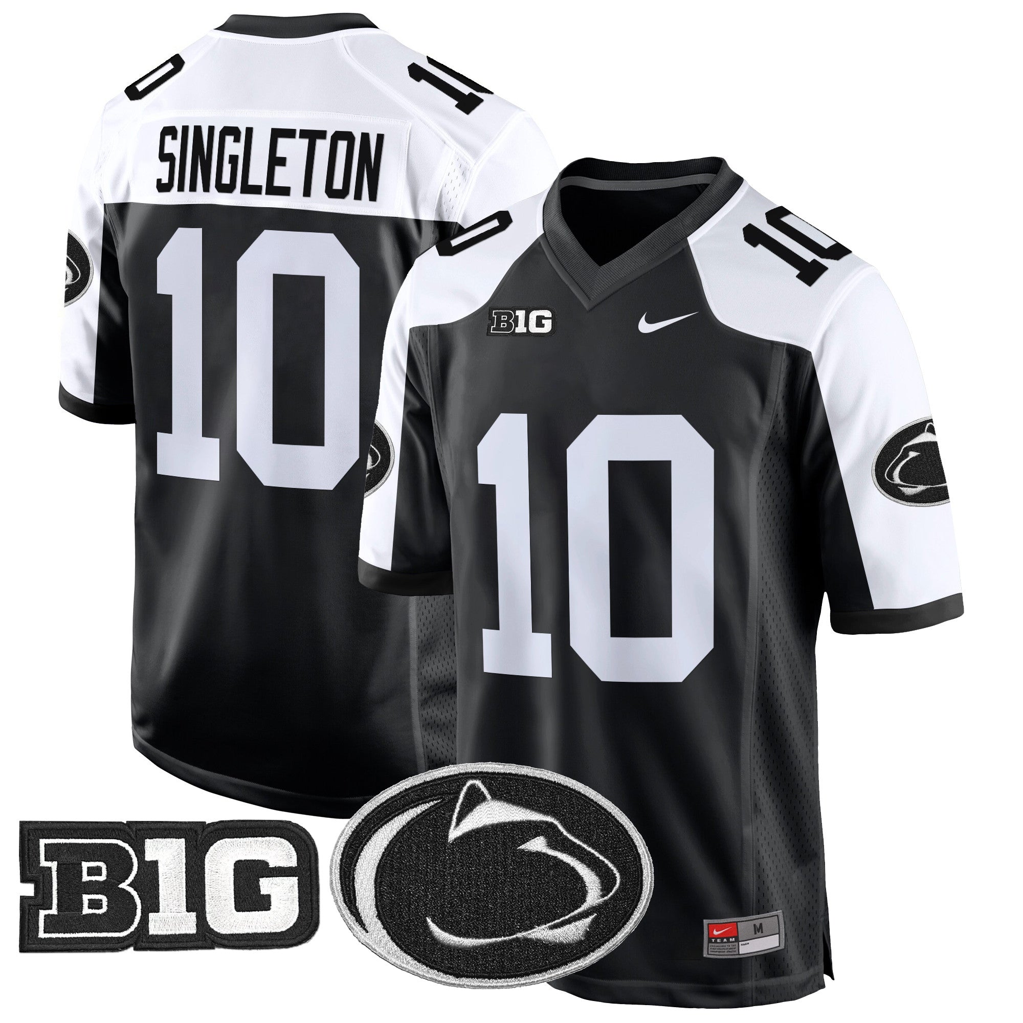 Penn State Nittany Lions 2024 Game Jersey – All Stitched – Black Alternate – Nicholas Singleton Jersey