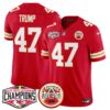 Chiefs 2024 AFC West Division Champions Patch Vapor Limited Jersey – All Stitched – Red – Donald Trump Jersey