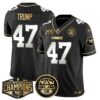 Chiefs 2024 AFC West Division Champions Patch Gold Vapor Limited Jersey – All Stitched – Black Limited – Donald Trump Jersey