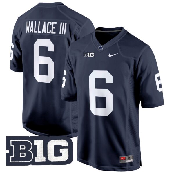 Penn State Nittany Lions 2024 Game Jersey – All Stitched – Navy – Harrison Wallace III Jersey