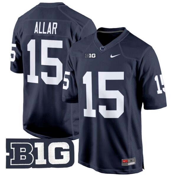 Penn State Nittany Lions 2024 Game Jersey – All Stitched – Navy – Drew Allar Jersey
