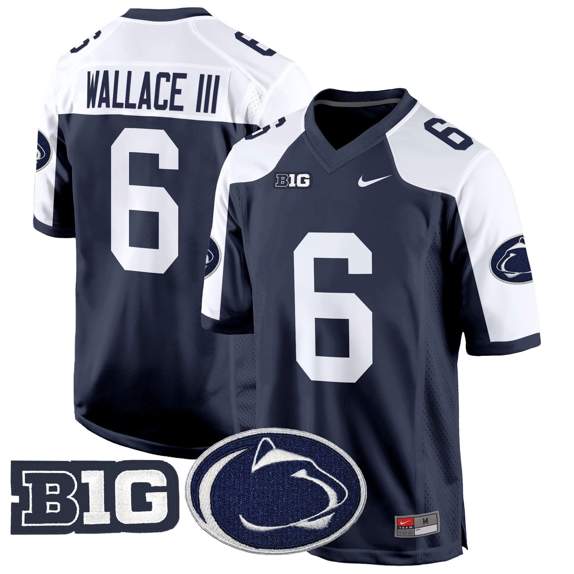 Penn State Nittany Lions 2024 Game Jersey – All Stitched – Navy Alternate – Harrison Wallace III Jersey