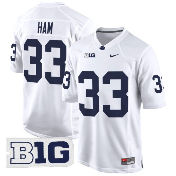 Penn State Nittany Lions 2024 Game Jersey – All Stitched – White – Jack Ham Jersey