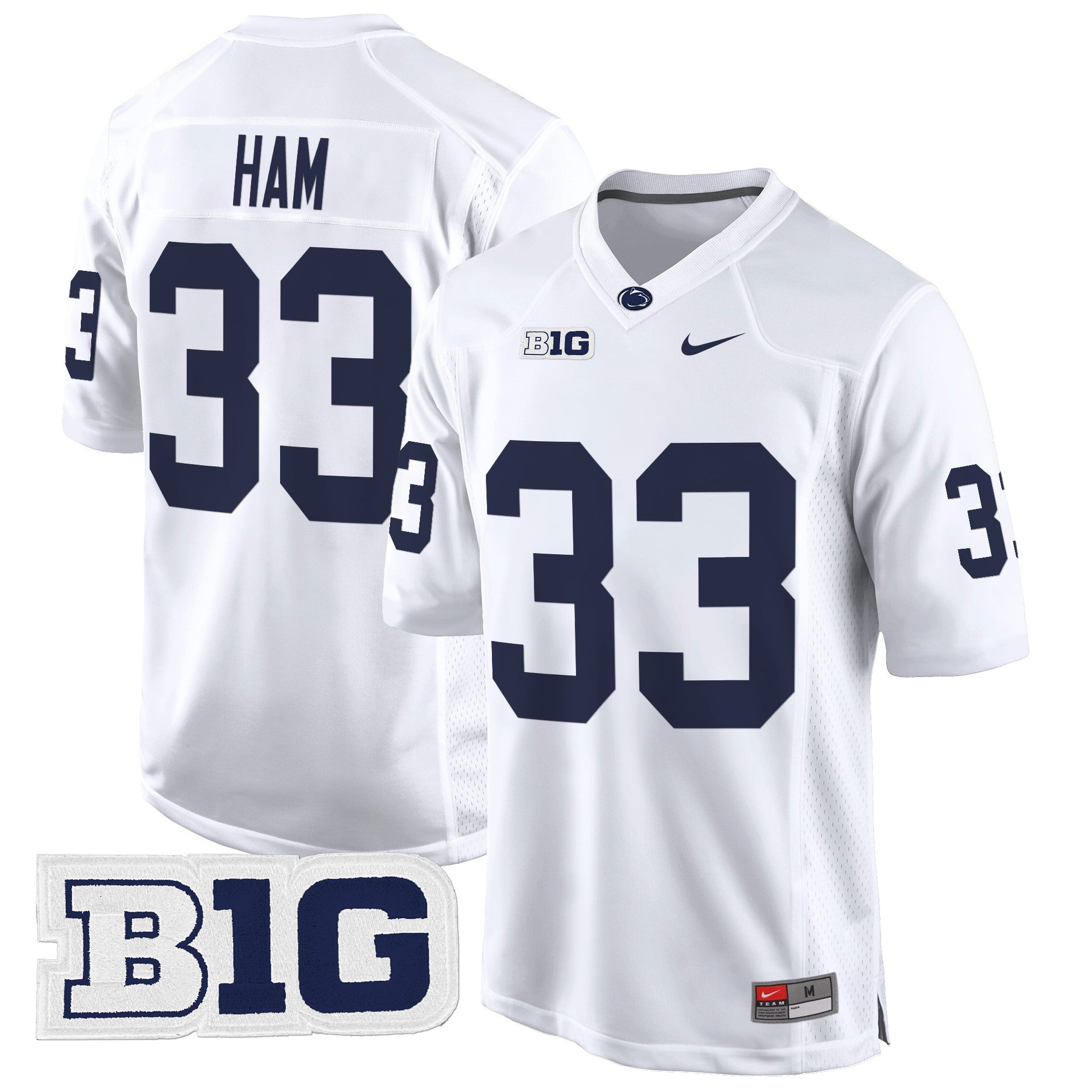 Penn State Nittany Lions 2024 Game Jersey – All Stitched – White – Jack Ham Jersey