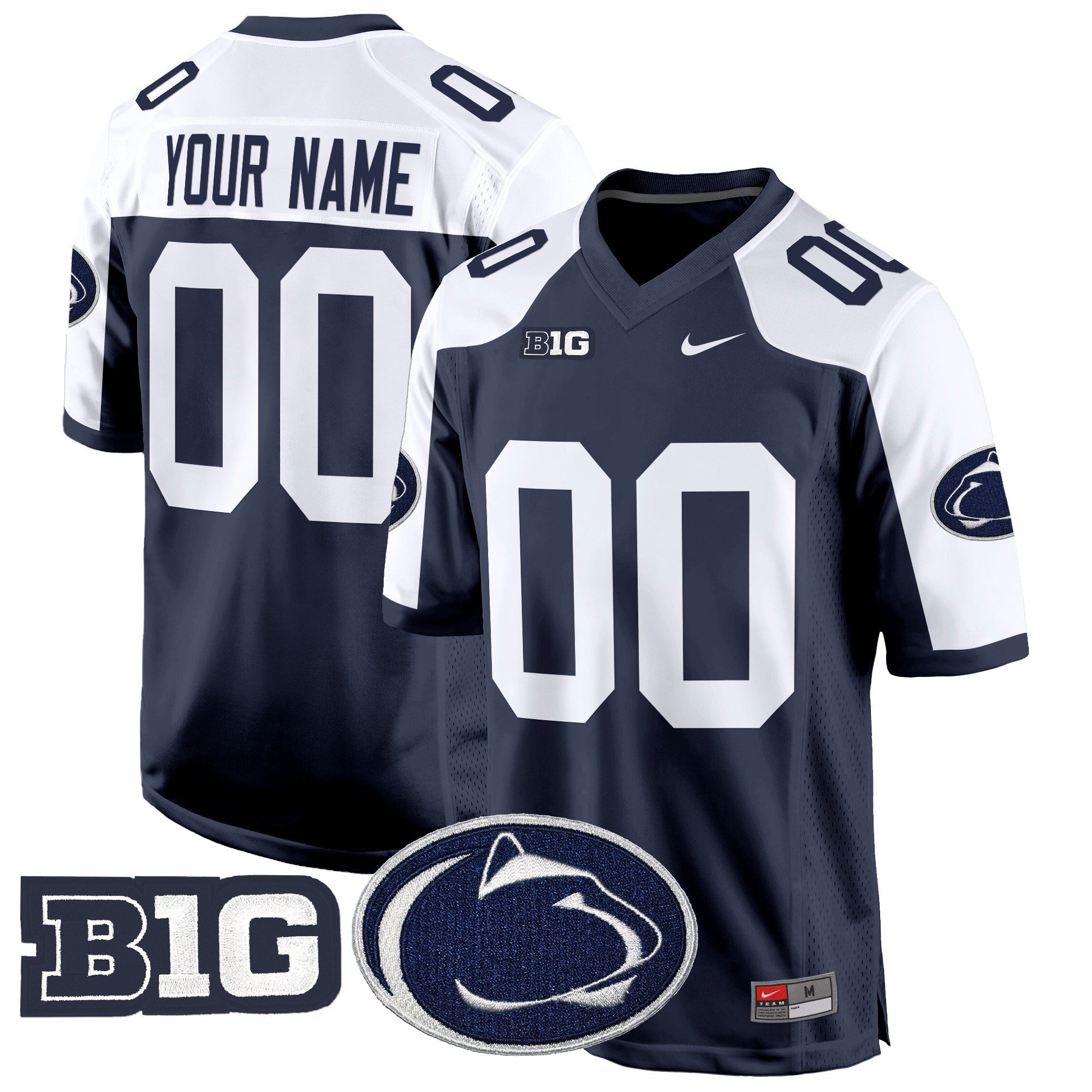 Penn State Nittany Lions 2024 Game Custom Jersey – All Stitched – Navy Alternate Jersey