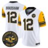 Pittsburgh Steelers Throwback 1962 Vapor Limited Jersey – Est. 1933 Patch – All Stitched – White – Terry Bradshaw Jersey
