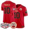Chiefs 2024 AFC West Division Champions Patch Vapor Limited Jersey – All Stitched – Red Special – Isiah Pacheco Jersey