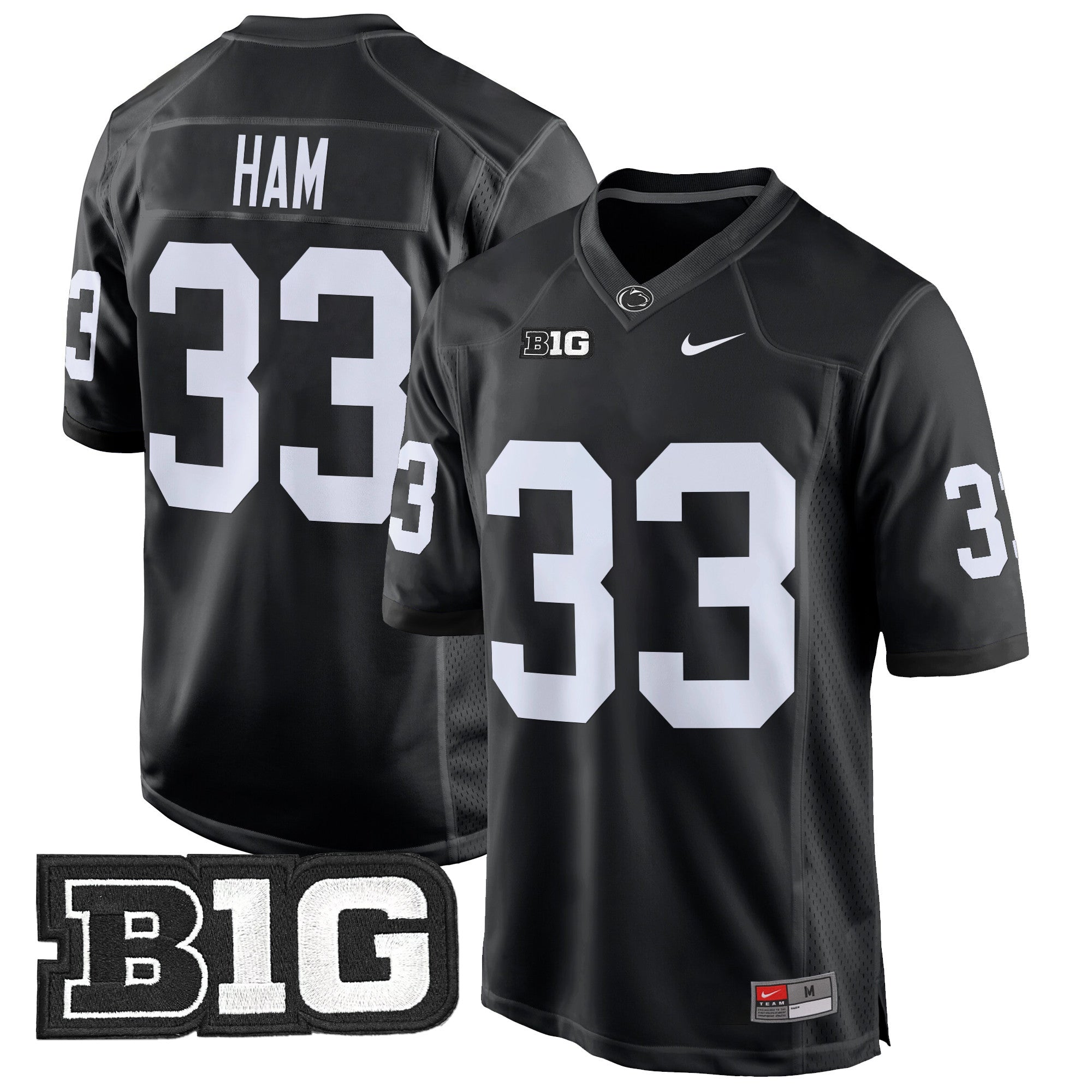 Penn State Nittany Lions 2024 Game Jersey – All Stitched – Black – Jack Ham Jersey
