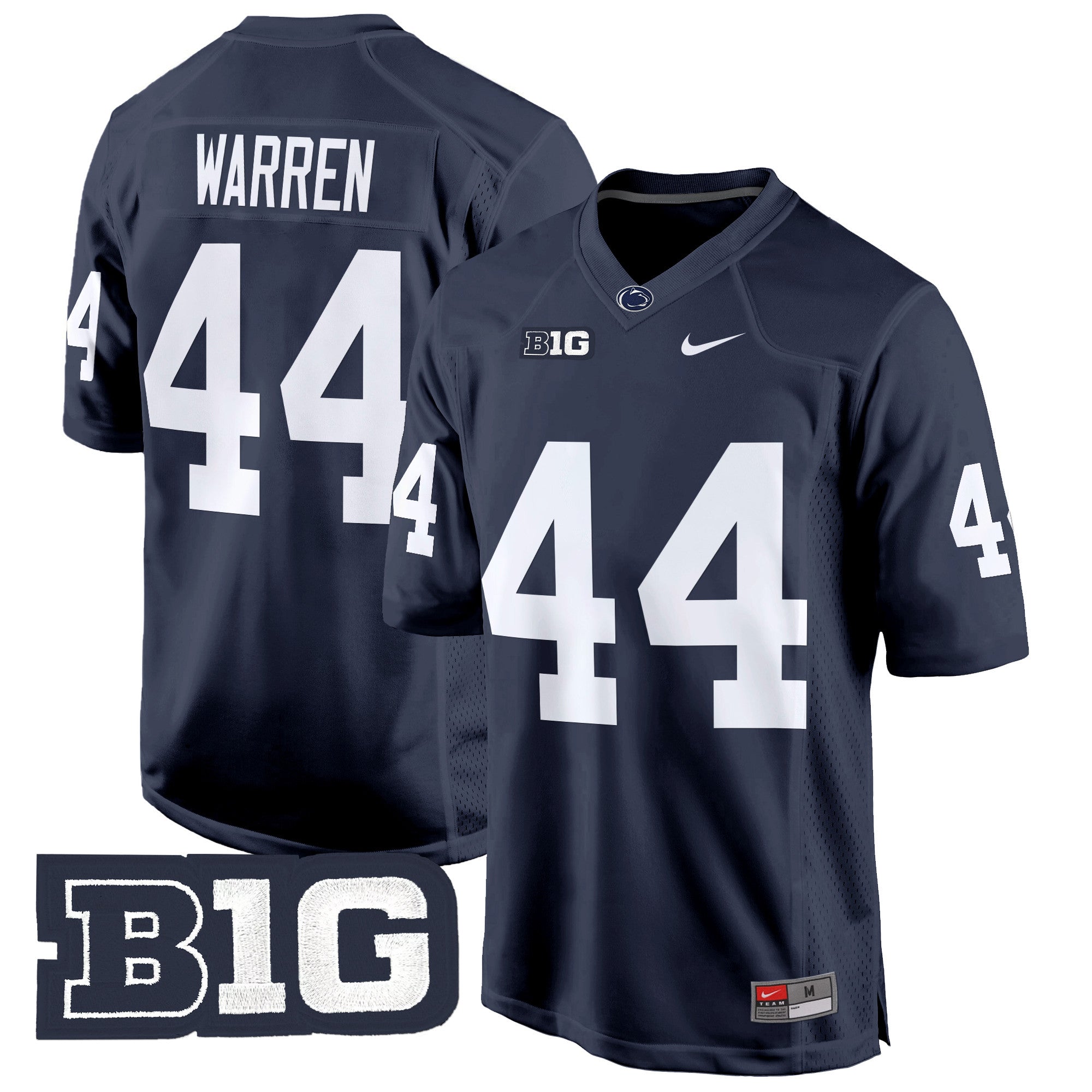 Penn State Nittany Lions 2024 Game Jersey – All Stitched – Navy – Tyler Warren Jersey