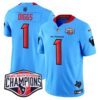 Houston Texans 2024 AFC South Division Champions Patch Vapor Limited Jersey – All Stitched – Blue – Stefon Diggs Jersey
