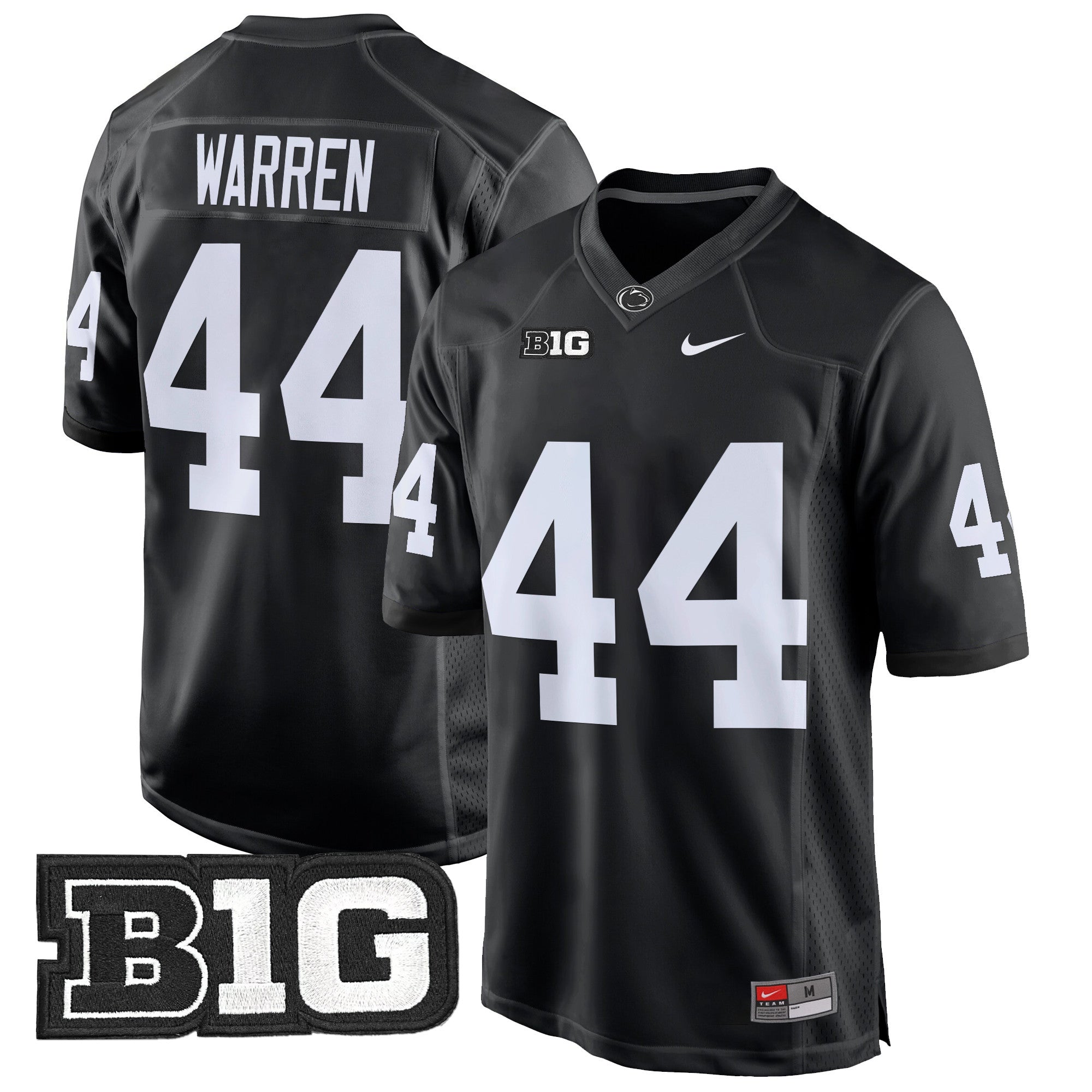 Penn State Nittany Lions 2024 Game Jersey – All Stitched – Black – Tyler Warren Jersey
