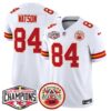 Chiefs 2024 AFC West Division Champions Patch Vapor Limited Jersey – All Stitched – White – Justin Watson Jersey
