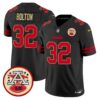 Chiefs 2024 Lamar Hunt Patch Vapor Limited Jersey – All Stitched – Gold Trim – Nick Bolton Jersey