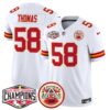Chiefs 2024 AFC West Division Champions Patch Vapor Limited Jersey – All Stitched – White – Derrick Thomas Jersey